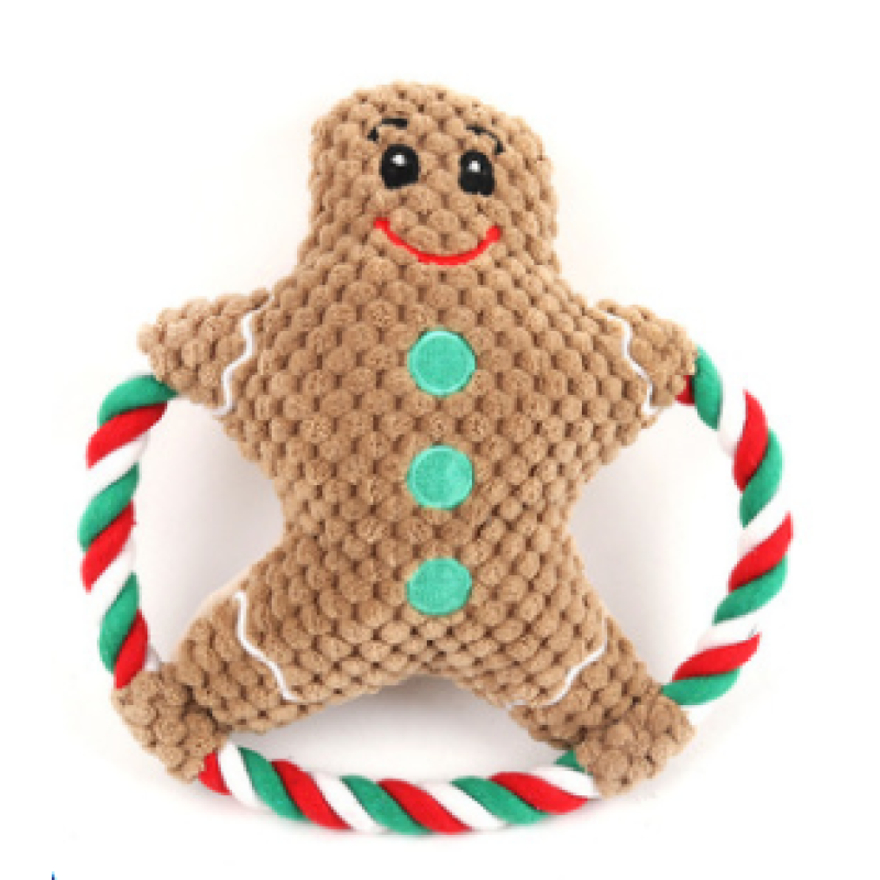 Manufacturer wholesale circle cute design dog christmas rope plush toys