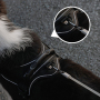 Manufacturer wholesale black white 3M dog round retractable leash with LED light
