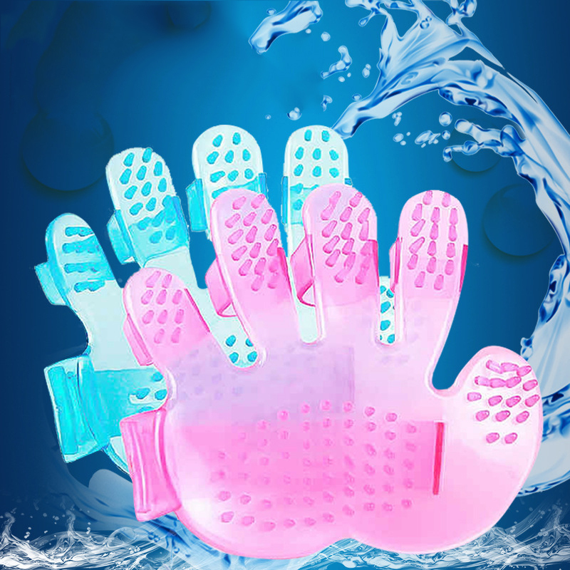 Manufacturer wholesale grooming tool cat dog pet five-finger bath brush