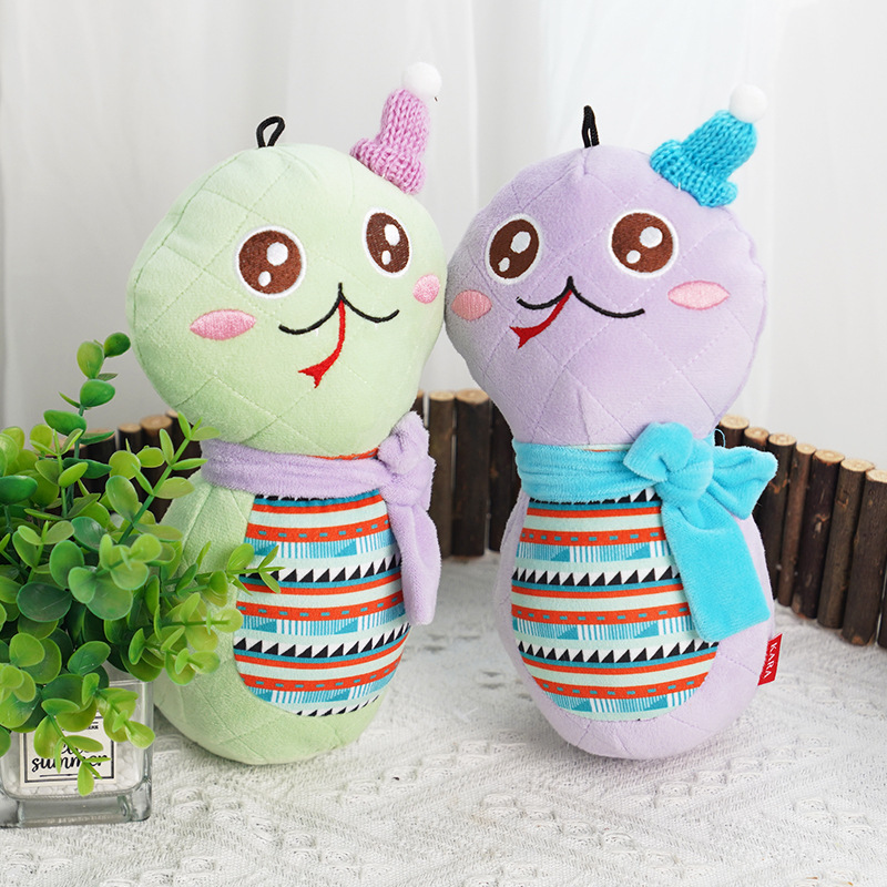 Manufacturer Wholesale Custom Logo Snake Design Squeaky Chew Pet Dog Plush Toy