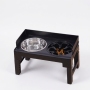 Wholesale Foldable Slow Feeder Stainless Steel Dog Elevated Bowl