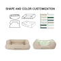 Wholesale manufacturer spring series soft luxury plush pet cushion cat dog bed pet furniture
