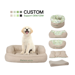 Wholesale manufacturer spring series soft luxury plush pet cushion cat dog bed pet furniture