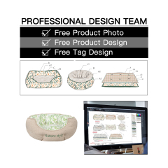 Wholesale manufacturer spring series soft luxury plush pet cushion cat dog bed pet furniture