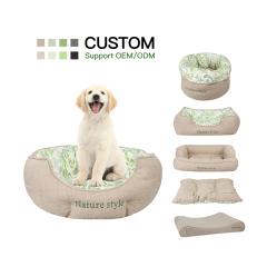 Wholesale manufacturer spring series soft luxury plush pet cushion cat dog bed pet furniture