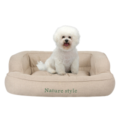 Wholesale manufacturer spring series soft luxury plush pet cushion cat dog bed pet furniture
