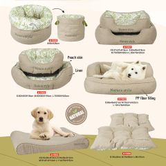 Wholesale manufacturer spring series soft luxury plush pet cushion cat dog bed pet furniture