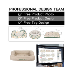 Wholesale manufacturer spring series soft luxury plush pet cushion cat dog bed pet furniture