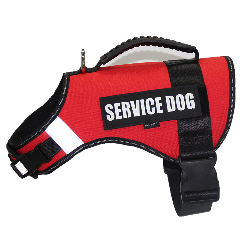 Manufacturer wholesale black red adjustable nylon outdoor harness for big dog use