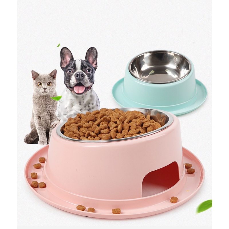 Manufacturer wholesale multi colors portable carrier ABS round dog inclined surface bowl
