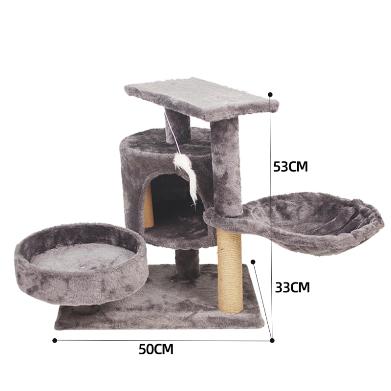 Wholesale Sisal Short Plush Cat Scratcher House