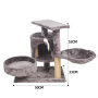 Wholesale Sisal Short Plush Cat Scratcher House