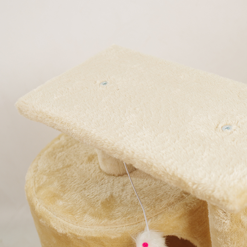 Wholesale Sisal Short Plush Cat Scratcher House