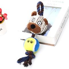 durable stuffed dog plush toys with tennis ball