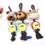 durable stuffed dog plush toys with tennis ball
