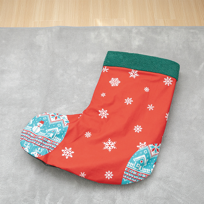 Manufacturer wholesale snow pattern cat tunnel christmas sock design