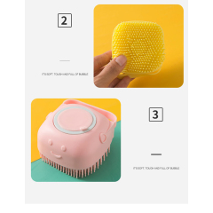 Manufacturer Wholesale square love Grooming Tool Cat Dog Pet Bath Brush
