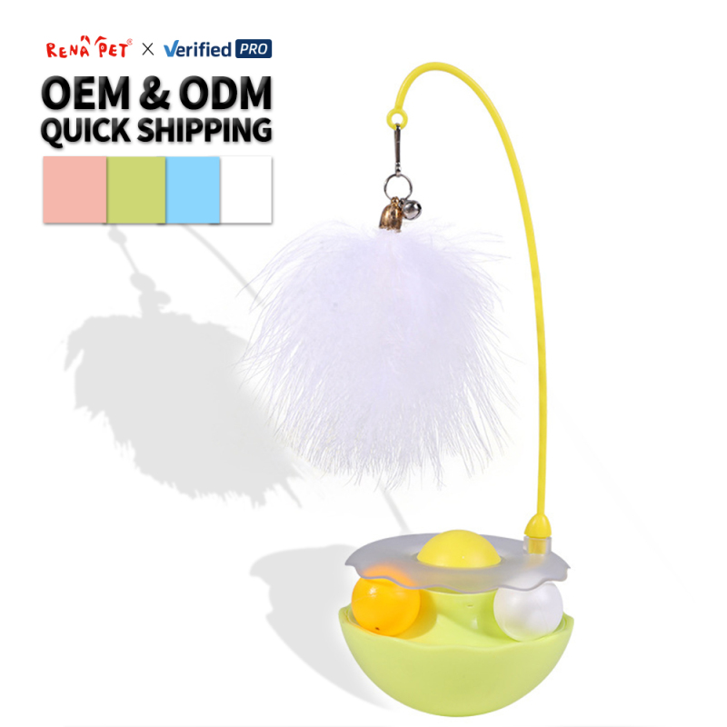 Wholesale Feather Interactive Pet Supplier Cat Tumbler Toy