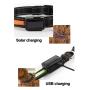 Manufacturer wholesale multi-colors energy saving environmental nylon led pet dog collar usb solar charging