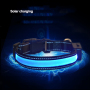 Manufacturer wholesale multi-colors energy saving environmental nylon led pet dog collar usb solar charging