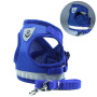 Manufacturer wholesale breathable red black blue grey nylon pet dog reflective harness