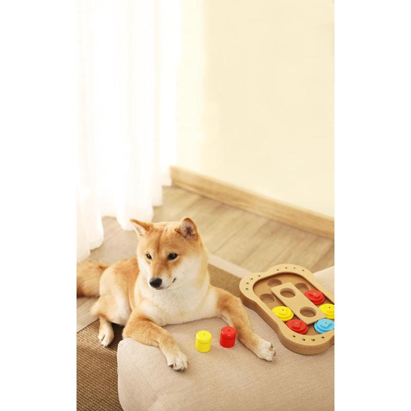 Manufacturer wholesale eco-friendly wooden plastic cat smart feeder toy