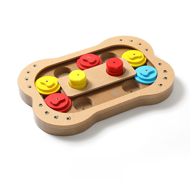 Manufacturer wholesale eco-friendly wooden plastic cat smart feeder toy
