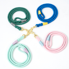 Manufacturer wholesale thick outdoor dog rope leash multi-colors