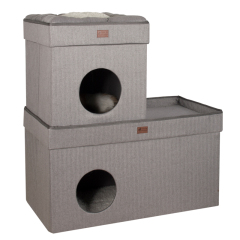 wholesale manufacturer functional foldable cat bed house with scratch