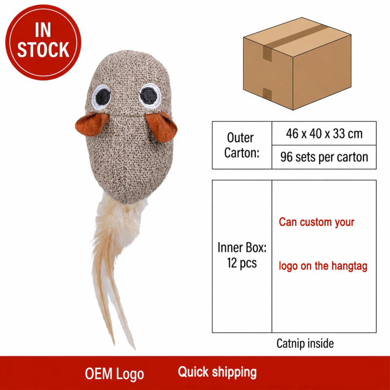 Wholesale Custom Logo Cute Catnip Feather Toys for Cat
