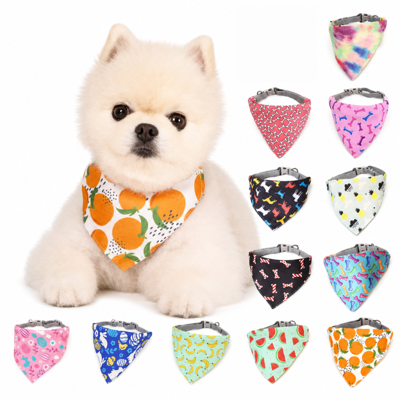 Wholesale Multi-design Buckle Pet Dog Bandana Collar