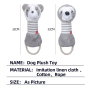 Manufacturer Wholesale Custom Logo Squeaky Plush Rope Dog Pet Chew Toys
