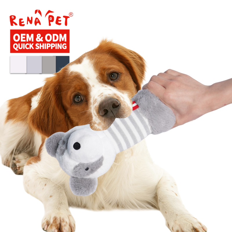 Manufacturer Wholesale Custom Logo Squeaky Plush Rope Dog Pet Chew Toys