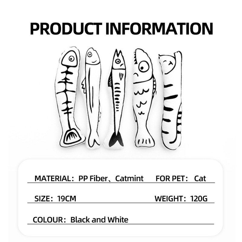 Wholesale Custom Logo Chew Catnip Fish Cat Toy