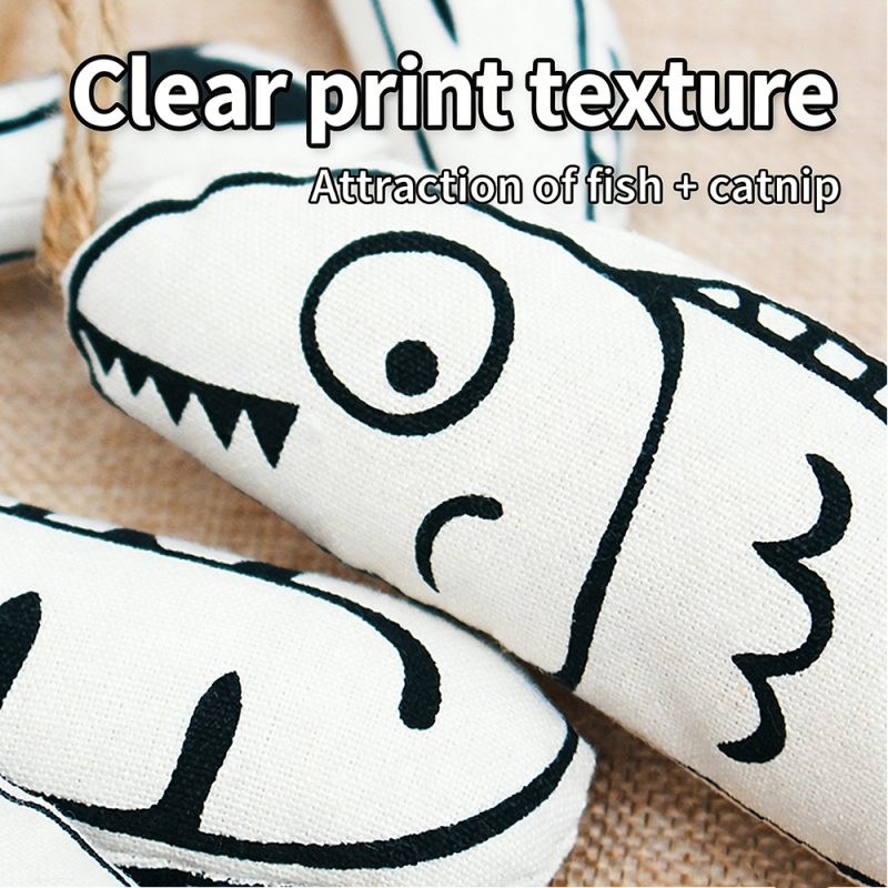 Wholesale Custom Logo Chew Catnip Fish Cat Toy
