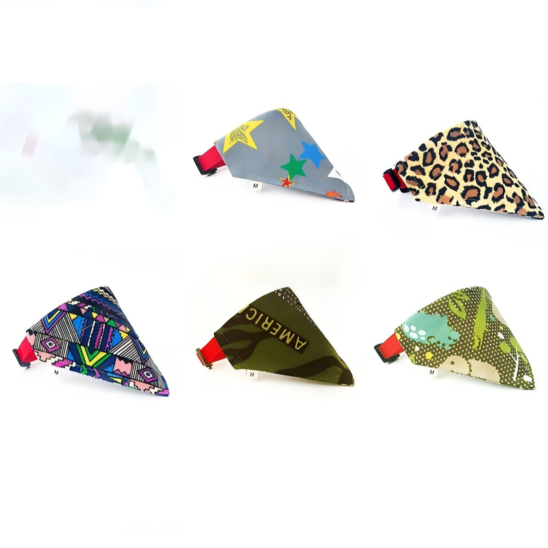 Wholesale Mix Pattern Color Packing Buckle Pet Dog Bandana Collar