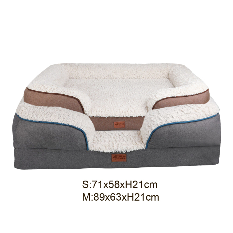 Manufacturer wholesale custom logo luxury washable dog large bed egg foam