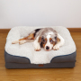 Manufacturer wholesale custom logo luxury washable dog large bed egg foam