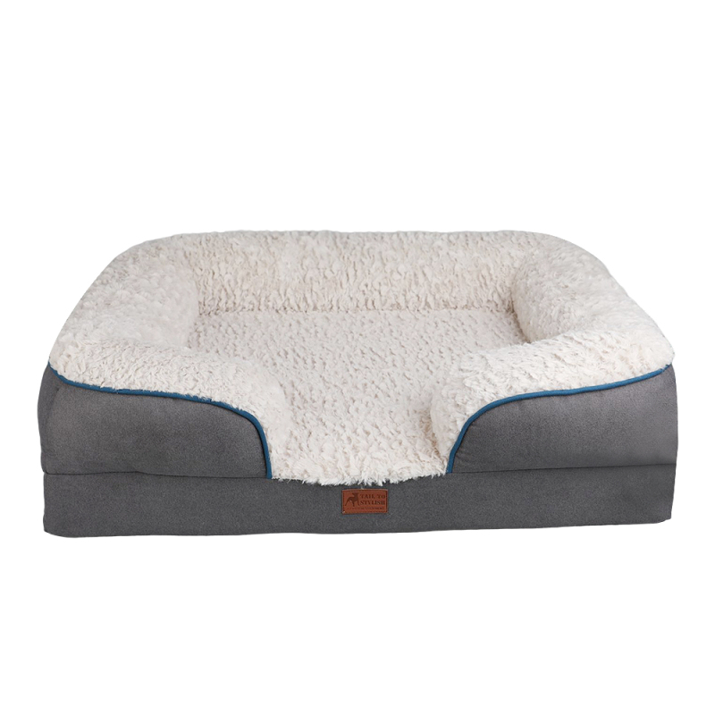 Manufacturer wholesale custom logo luxury washable dog large bed egg foam