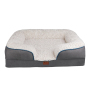 Manufacturer wholesale custom logo luxury washable dog large bed egg foam