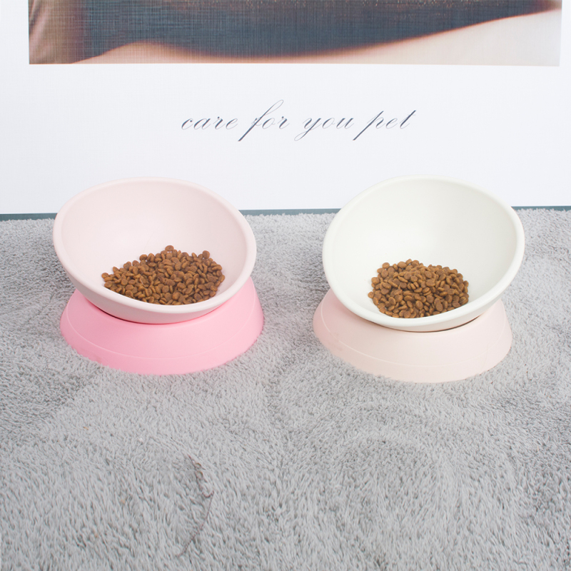 Manufacturer wholesale decent quality Non-slip portable detachable silicone adjustable angle pet dog bowl