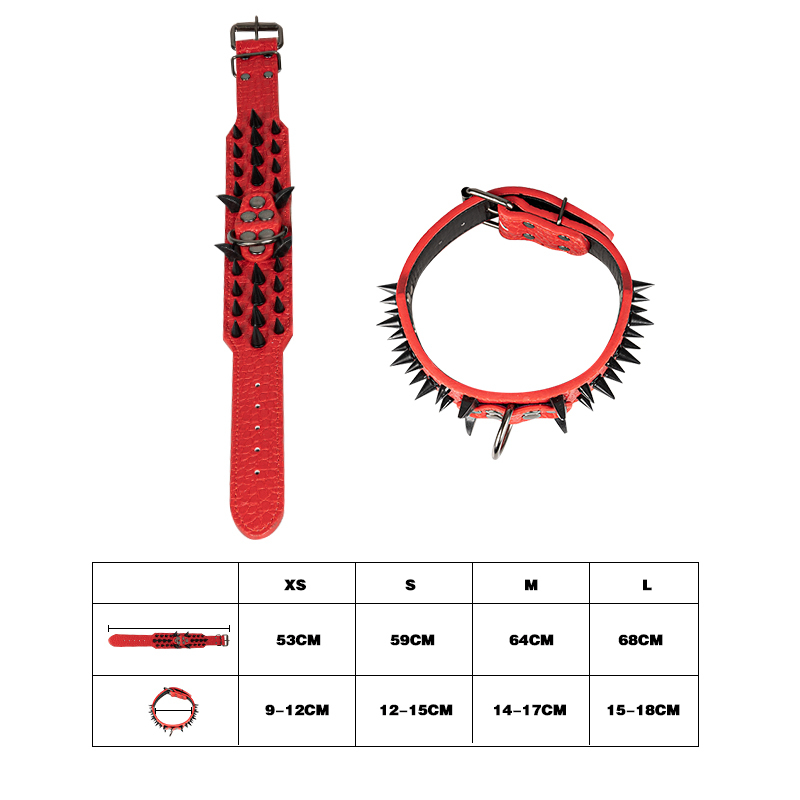 Manufacturer wholesale multi-colors leather dog collar spike design
