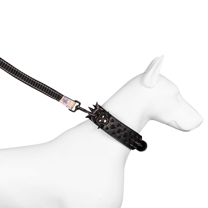 Manufacturer wholesale multi-colors leather dog collar spike design