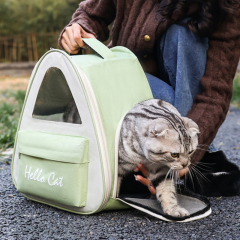 Manufacturer wholesale portable outdoor breathable triangle backpack cat carrier bag