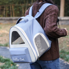 Manufacturer wholesale portable outdoor breathable triangle backpack cat carrier bag