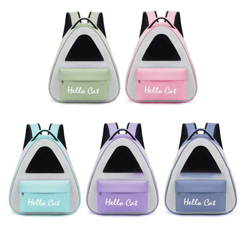 Manufacturer wholesale portable outdoor breathable triangle backpack cat carrier bag