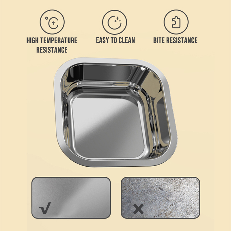 Manufacturer wholesale detachable plastic stainless steel cat pet dog two bowls