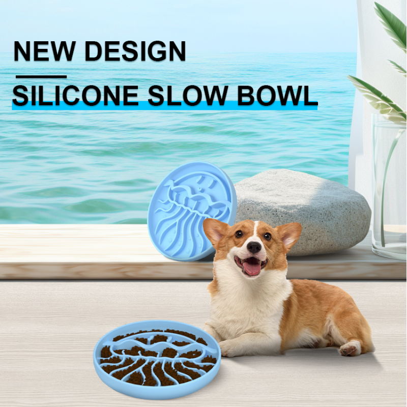 Manufacturer Wholesale Custom Logo Silicone Slow Feeder Dog Lick Mat Jellyfish Design