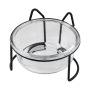 Manufacturer wholesale black gold cat dog bowl glass material