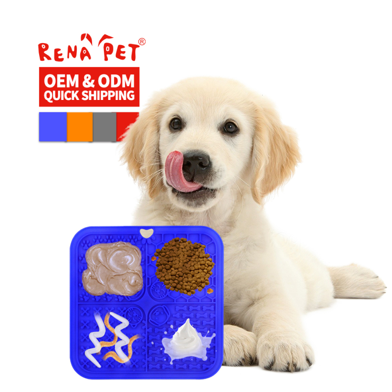 Wholesale Square Shape Pet Supplier Silicone Slow Feeder Dog Lick Mat
